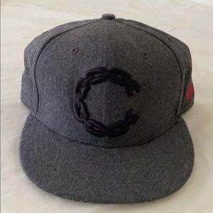 Crooks & Castles Fitted Hat 7 1/2 Grey/Orange